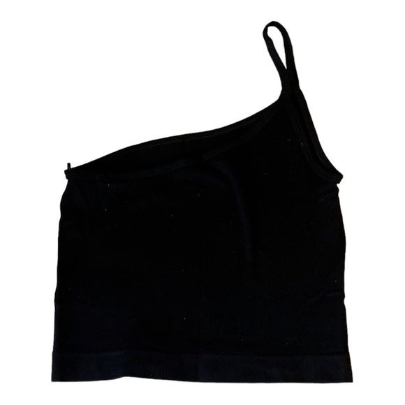 BDG Urban Outfitters BDG One Shoulder Tank Top in Black (M) - Picture 3 of 9